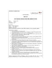 INF3707 - Unisa - Database Design and Implementation