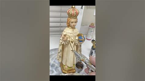 Infant of Prague Plaster Statue Repair and Restoration Steps - muktibox.com