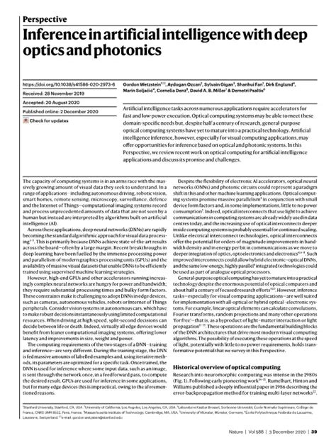 Inference in artificial intelligence with deep optics and photonics - wintechmobiles.com