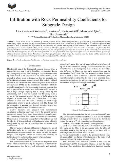Infiltration with Rock Permeability Coefficients for Subgrade Design - raincitystudios.com