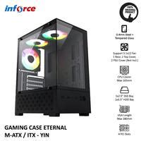 Inforce PC Gaming Case Eternal Tempered Glass Black / White - raincitystudios.com