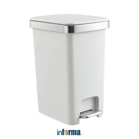 Informa 10 Ltr Ford Tempat Sampah Pedal & Push - Putih - raincitystudios.com