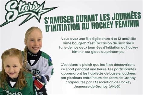 INITIATION HOCKEY FILLES Association Hockey Jeunesse Granby