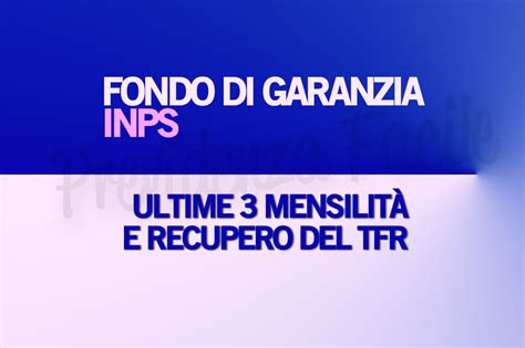 INPS-Fondo di garanzia del TFR e dei crediti di lavoro