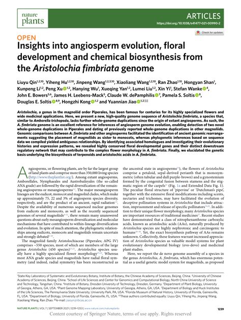 Insights into angiosperm evolution, floral development and chemical ... - muktibox.com