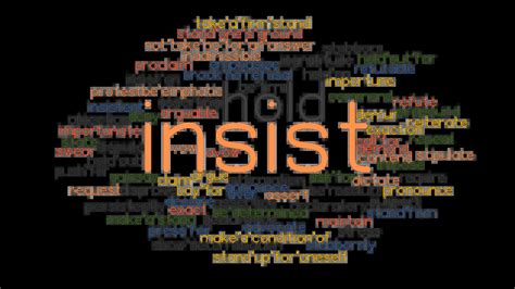 INSIST Synonyms and Related Words. What is Another Word for INSIST