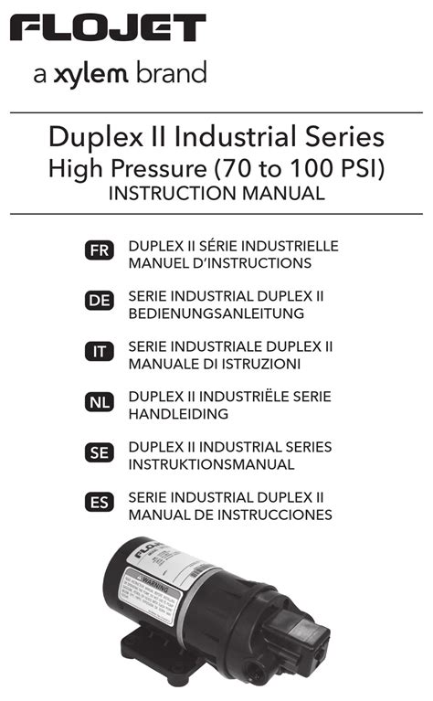 INSTRUCTION MANUAL P76966E - Xylem