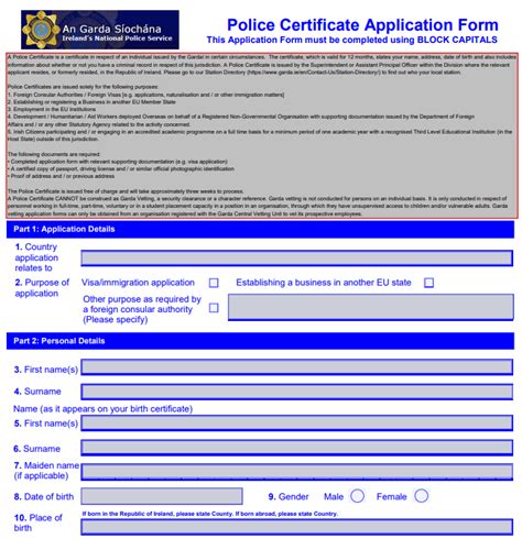 INSTRUCTIONAL FORM FOR OBTAINING POLICE …