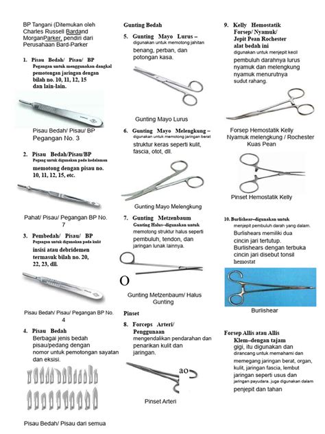 Instrumen Bedah dan Fungsinya | PDF | Griya & Taman - wintechmobiles.com