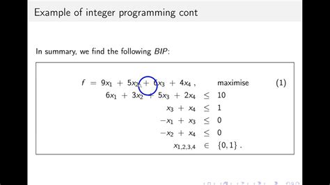 Integer Programming in Optimization - wintechmobiles.com