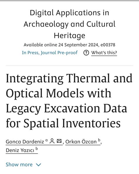 Integrating thermal and optical models with legacy excavation data for ... - wintechmobiles.com