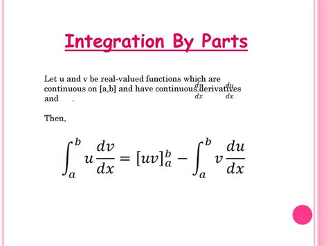 Integration by Parts Techniques - wintechmobiles.com