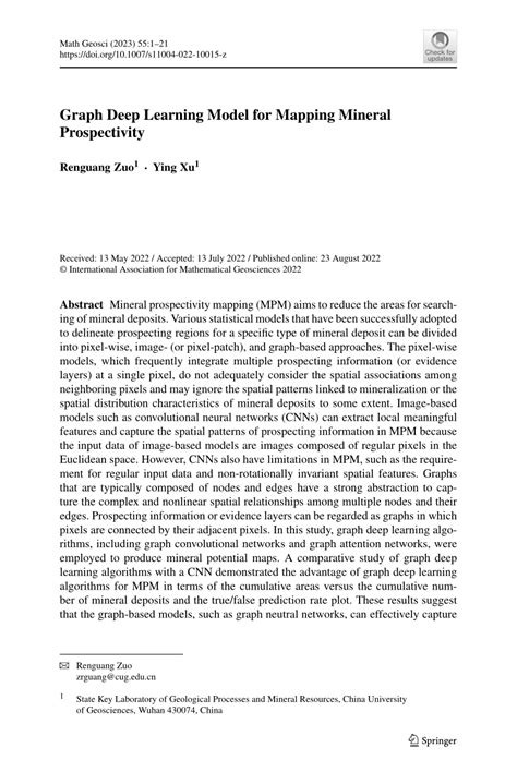 Integration of deep learning models for mineral prospectivity mapping ... - coolestguyplanet.net