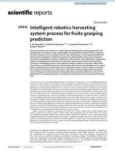 Intelligent robotics harvesting system process for fruits grasping ... - raincitystudios.com