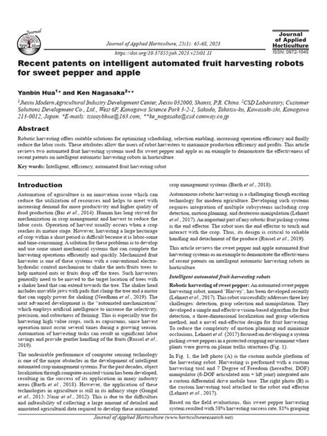 Intelligent robots for fruit harvesting: recent developments ... - Springer - raincitystudios.com
