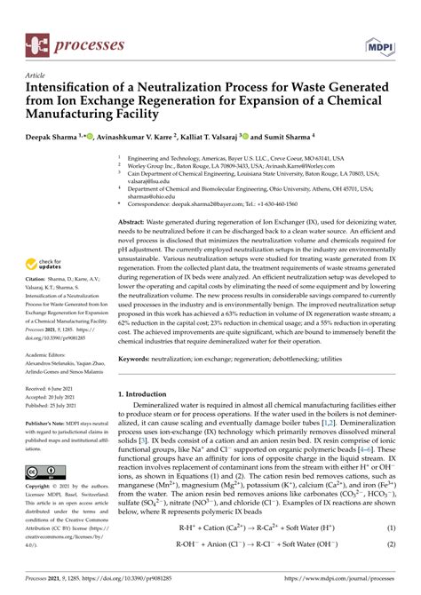 Intensification of a Neutralization Process for Waste … - wintechmobiles.com