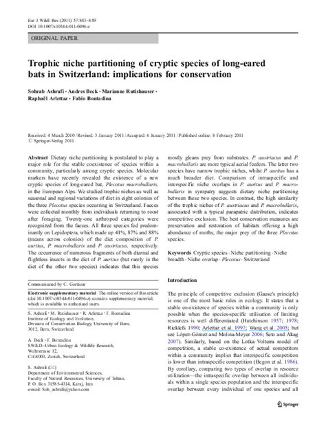 Inter- and intra-specific trophic niche partitioning, and cryptic ... - wintechmobiles.com