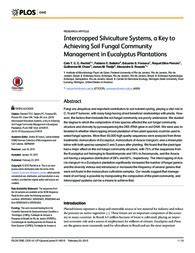 Intercropped silviculture systems, a key to achieving soil fungal ... - raincitystudios.com