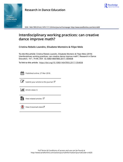 Interdisciplinary working practices: can creative dance improve math ... - muktibox.com