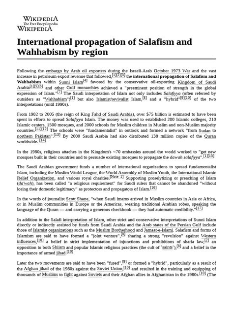 International propagation of the Salafi movement and Wahhabism by ... - wintechmobiles.com