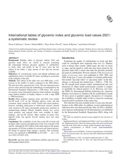 International tables of glycemic index - The American Journal of ... - muktibox.com
