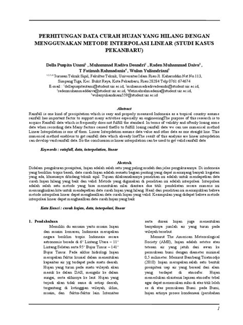 Interpolasi Linear Data Curah Hujan Pekanbaru | PDF - wintechmobiles.com