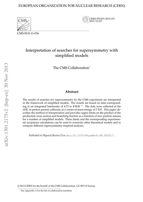 Interpretation of searches for supersymmetry with simplified models - wintechmobiles.com