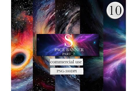 Interstellar space banner clipart, Watercolor galaxy poster - muktibox.com