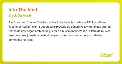 INTO THE VOID (TRADUÇÃO) - Black Sabbath - LETRAS.MUS.BR