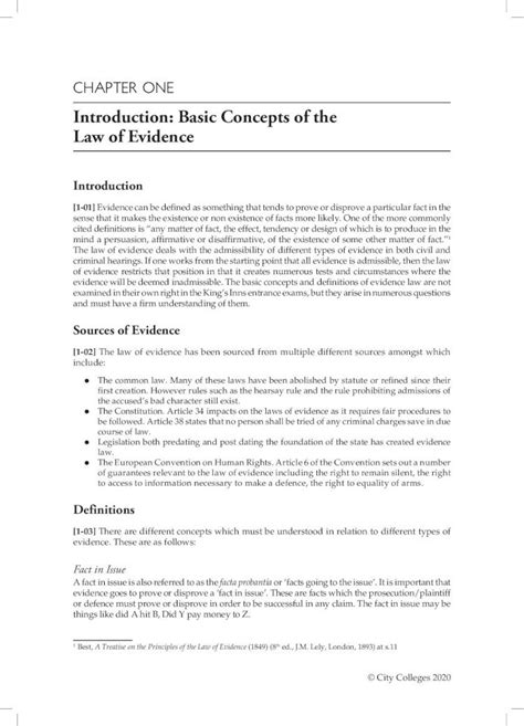 INTRODUCTION: BASIC CONCEPTS IN THE LAW OF EVIDENCE