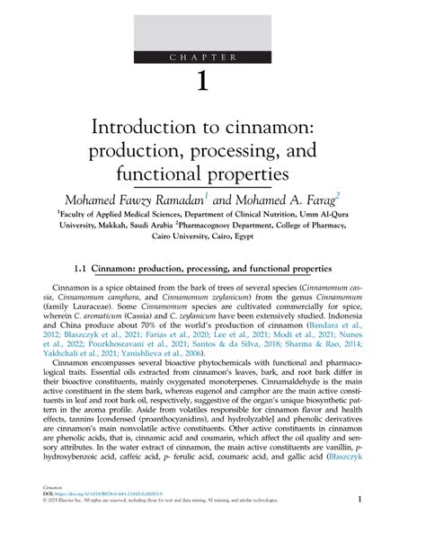 Introduction to cinnamon: production, processing, and functional ... - raincitystudios.com