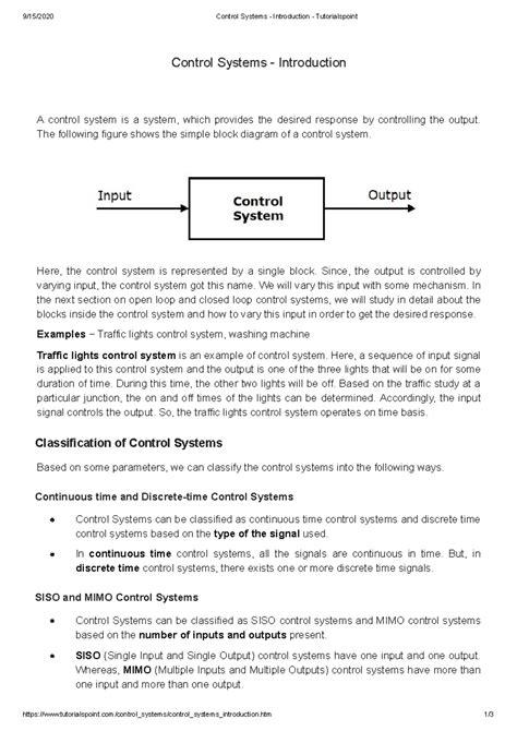 Introduction to Control Systems 1.1 - CircuitBread - wintechmobiles.com