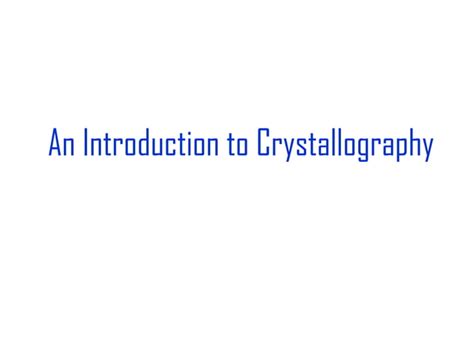Introduction to Crystallography - Springer - wintechmobiles.com
