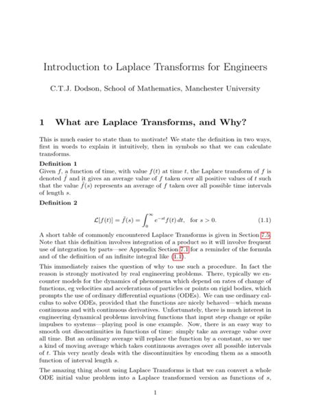 Introduction to Laplace Transforms for Engineers - wintechmobiles.com
