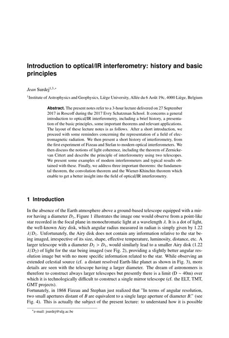 Introduction to optical/IR interferometry: history and basic principles - wintechmobiles.com