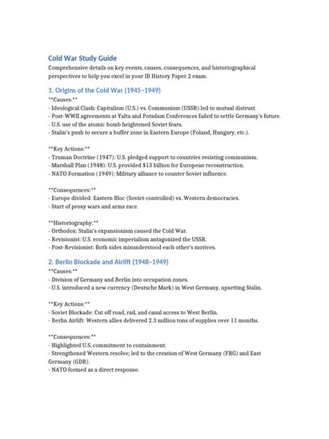 Introduction to the Cold War Study Deck | RemNote - wintechmobiles.com