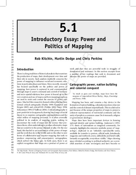 Introductory Essay: Power and Politics of Mapping - wintechmobiles.com