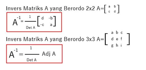 Invers Matriks & Rumus Determinan Matriks: … - wintechmobiles.com