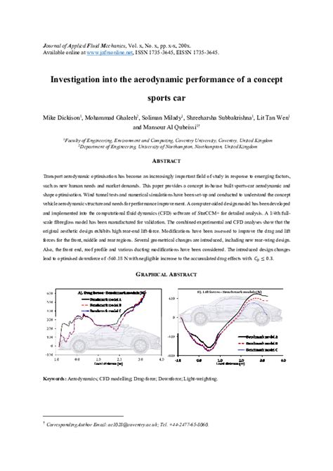 Investigation into the Aerodynamic Performance of a Concept Sports Car - wintechmobiles.com