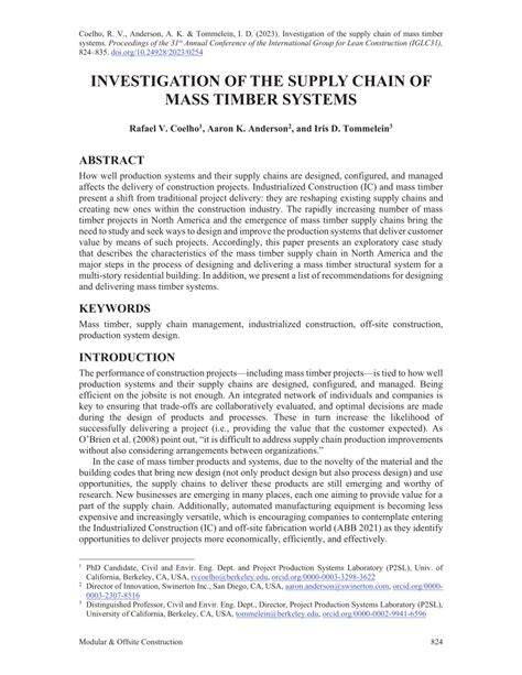 Investigation of the Supply Chain of Mass Timber Systems - raincitystudios.com