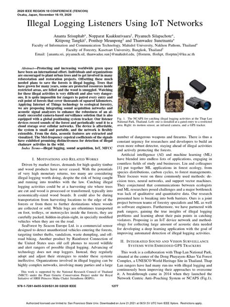 IoT Solutions for Detecting Illegal Logging - Scribd - coolestguyplanet.net