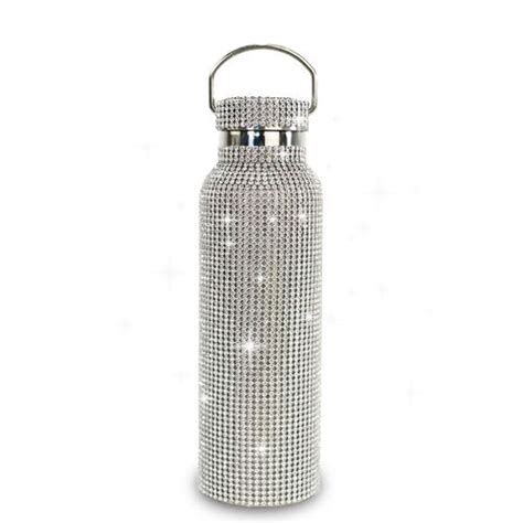 IOco Diamante Water Bottle 600ml - Silver - kogan.com