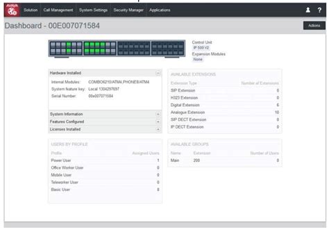 IP Office Basic Edition Web Manager R11.1