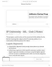 IP University - POPL - Unit 4 Notes · Sharat Sachin