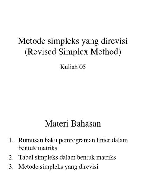 IPB Scientific Repository: Metode simpleks direvisi untuk … - wintechmobiles.com