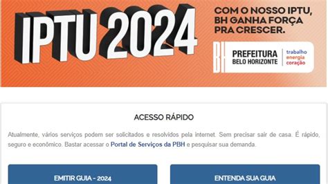 IPTU BH 2024: Como consultar, parcelar e pagar o imposto