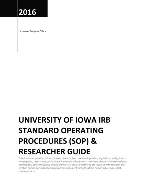 IRB Overview Human Subjects Office - University of Iowa