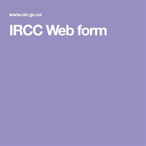 IRCC Web form Web forms, Form, Webs