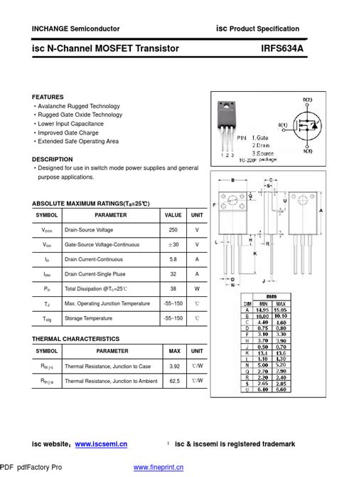 IRFS634A Suppliers