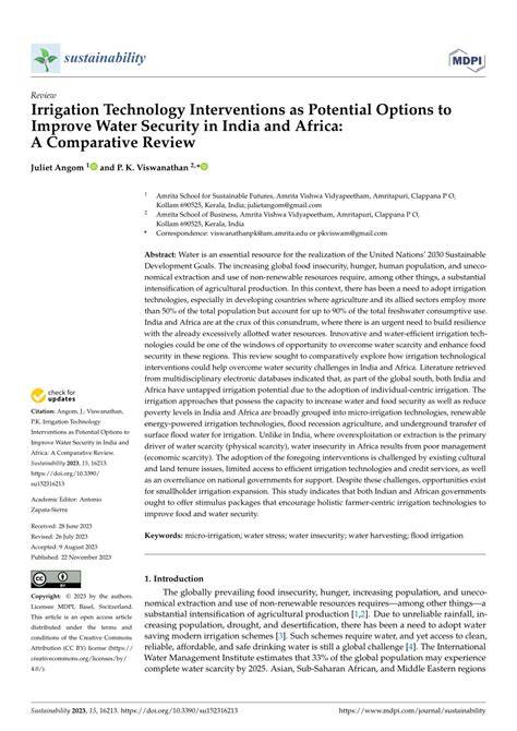 Irrigation Technology Interventions as Potential Options … - raincitystudios.com